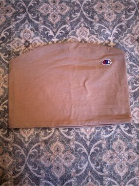 Champion Tan Strapless Crop Top
